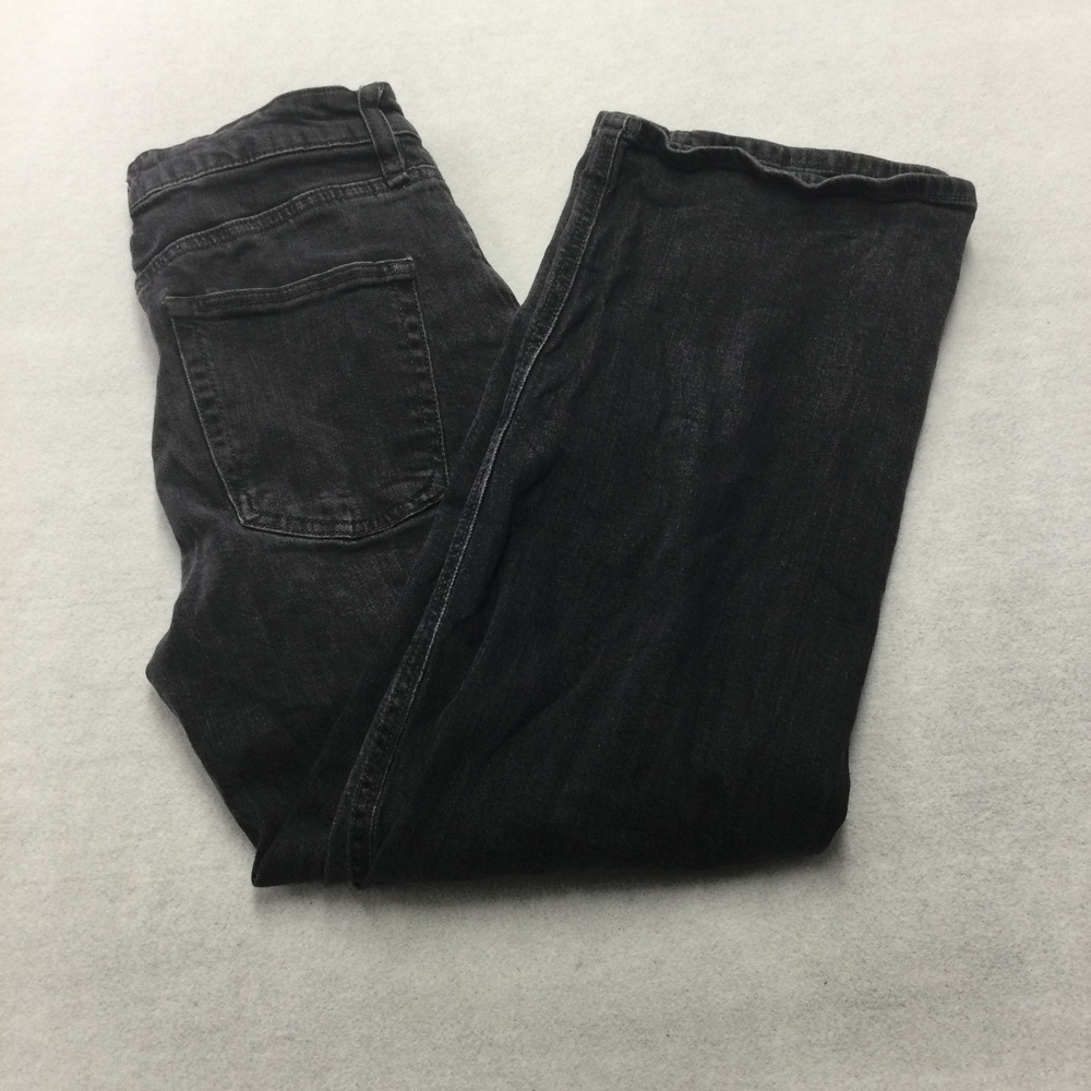 OAT New York Wide Leg Jeans Womens 27 Gray Charcoal Wash High Rise Denim 27x26